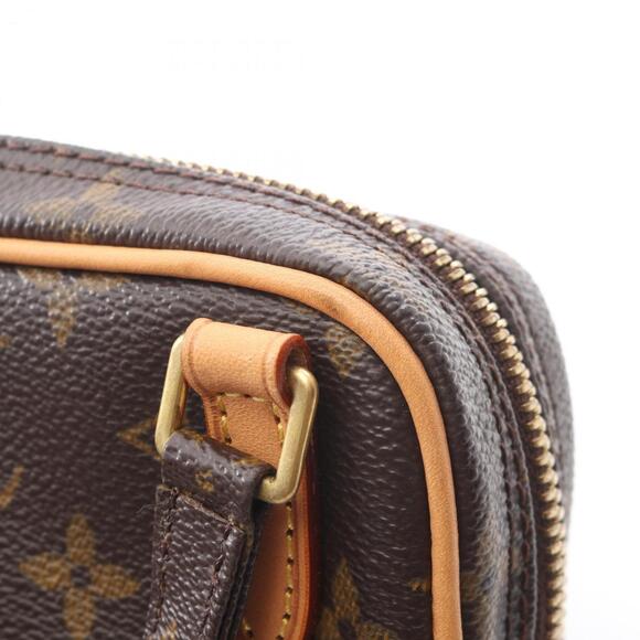 LOUIS VUITTON Authentic Brown Monogram Leather Shoulder Bag